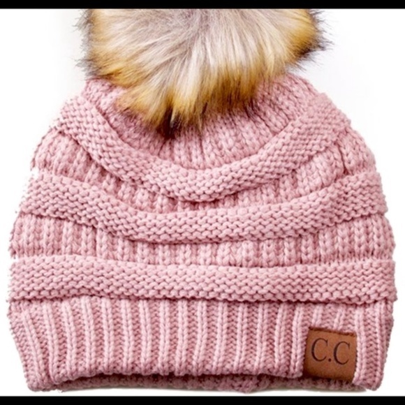 Faux Fur POM Beanie main image 4